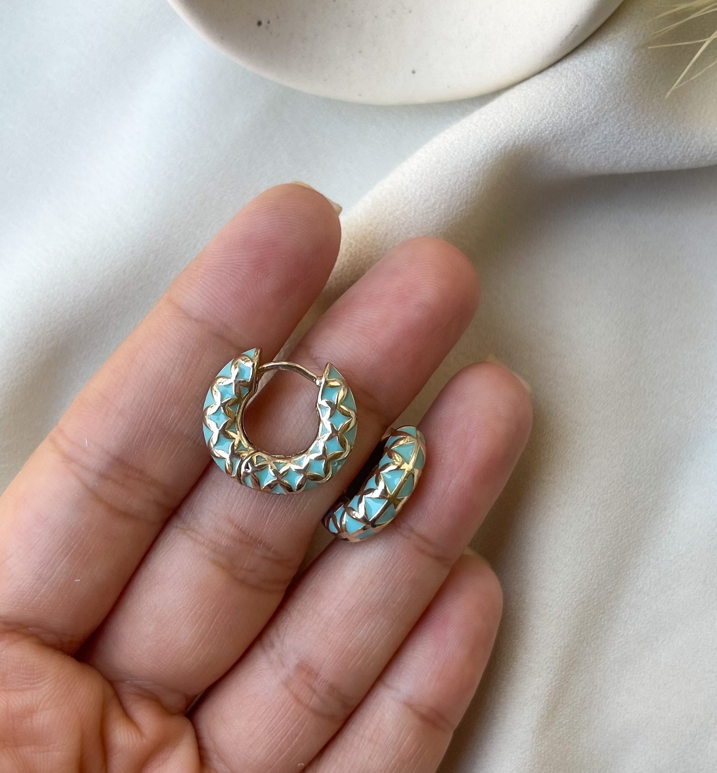 Sea Green Natalia Hoops