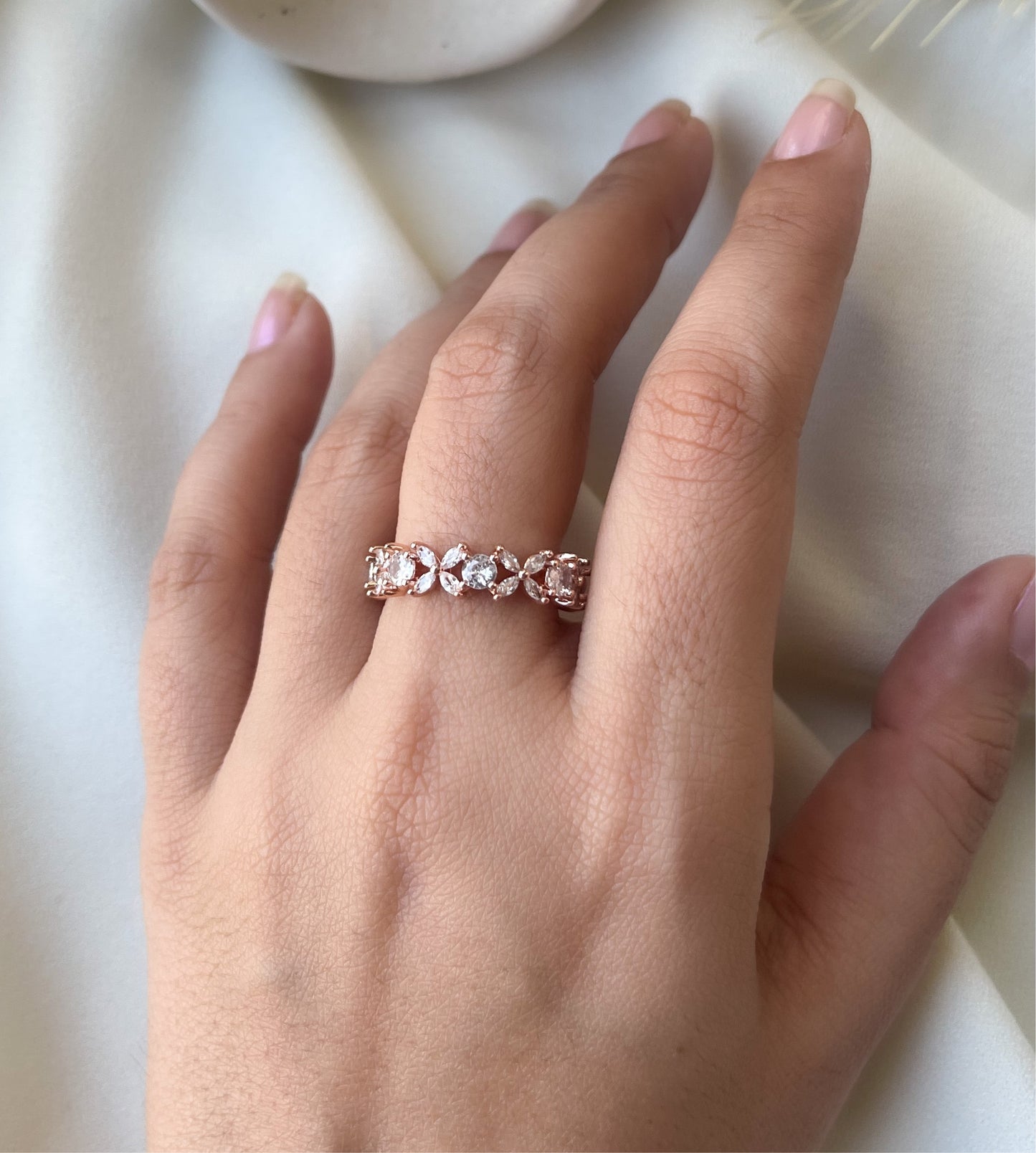 Crystal Steffy Ring (Rose Gold)