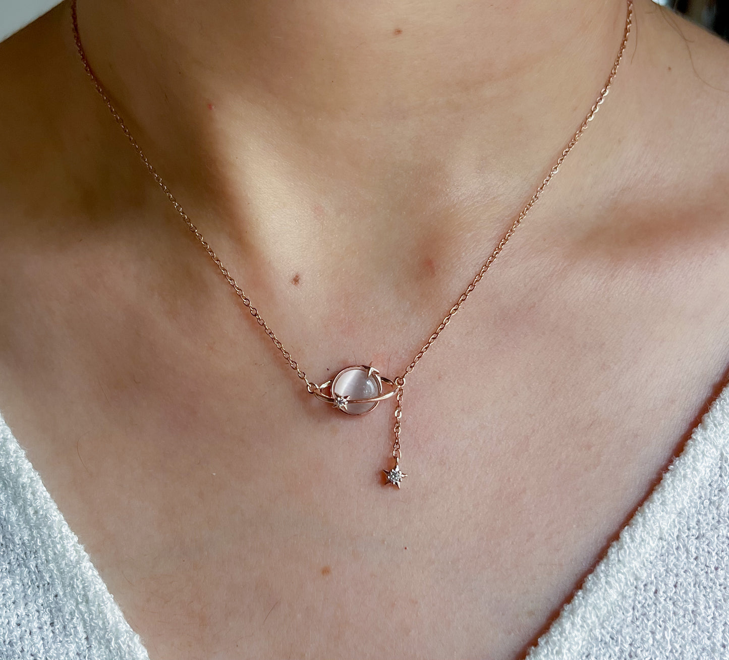 Star Charm Planet Necklace