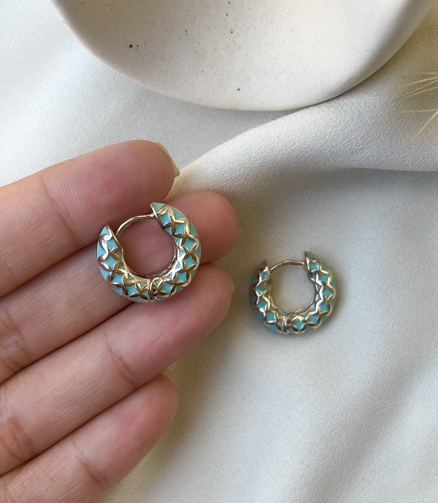 Sea Green Natalia Hoops