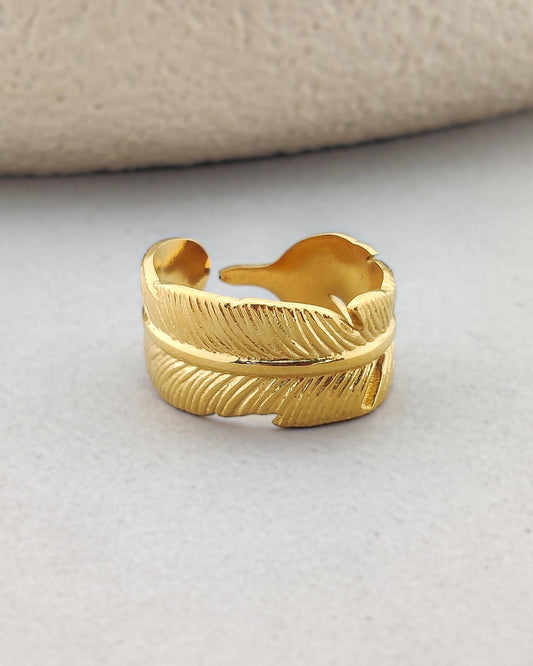 Golden Leaf Ring