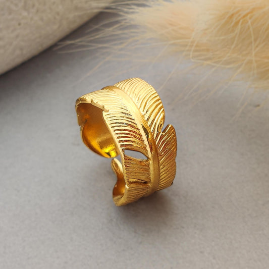 Golden Leaf Ring