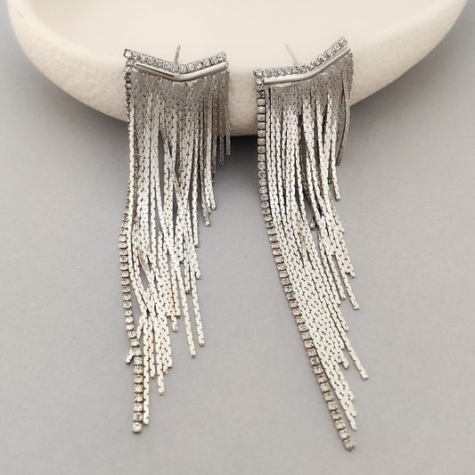 Crystal Mila Earrings (Silver)