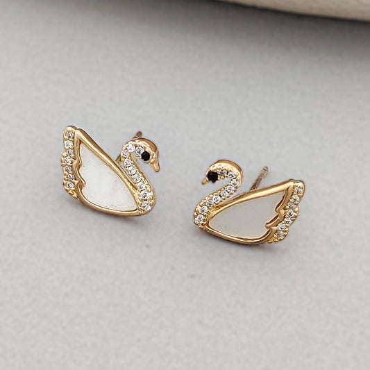 White Swan Earrings