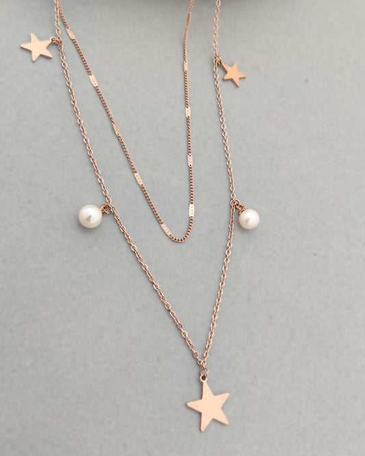 Amelia Star & Pearl Necklace