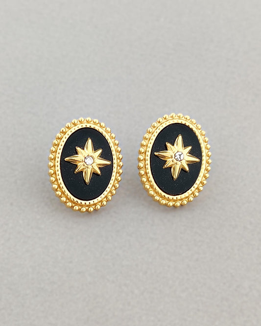 Black Emery Earrings