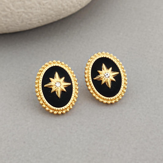 Black Emery Earrings