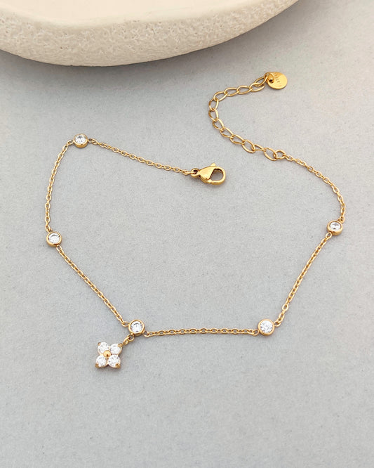 Elise Crystal Anklet