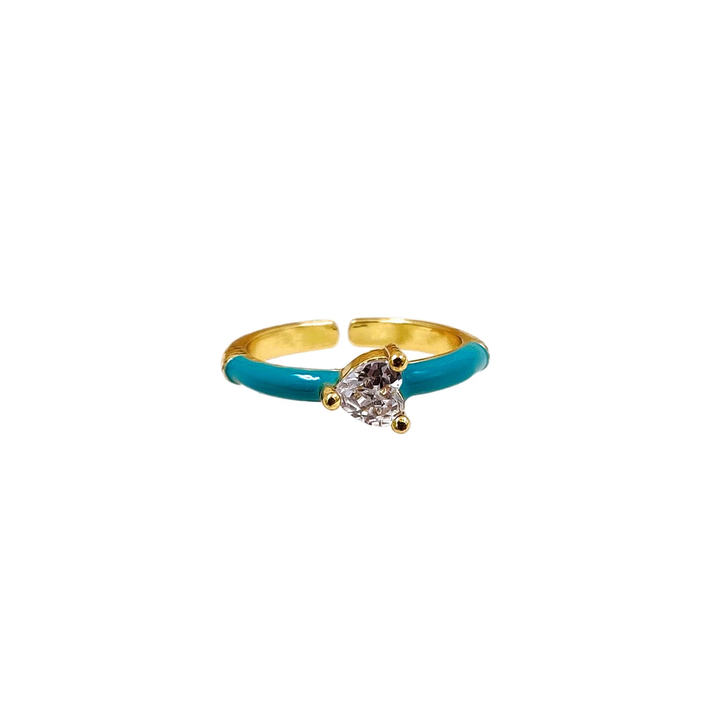 susie heart ring (turquoise blue)