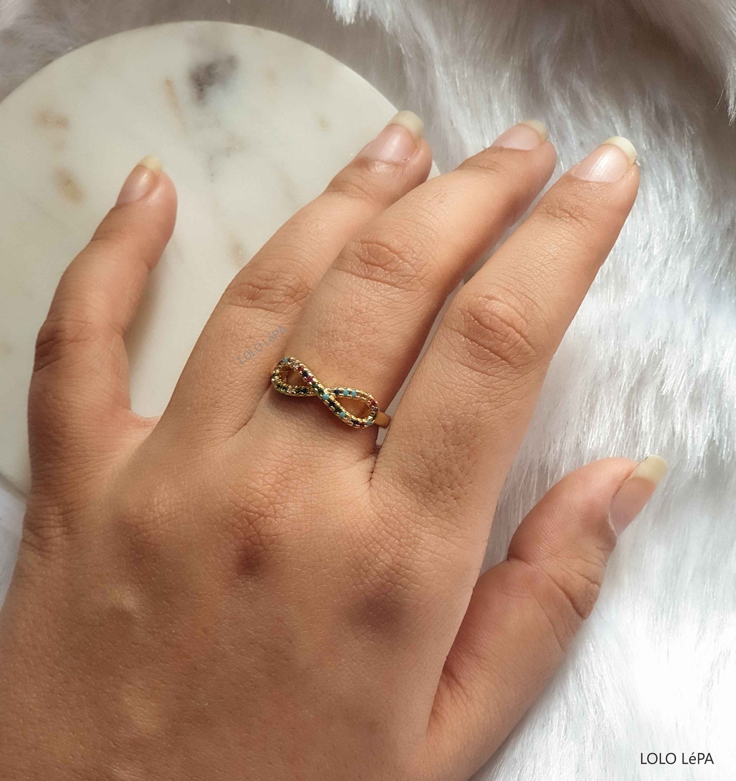 Rainbow Infinity Ring