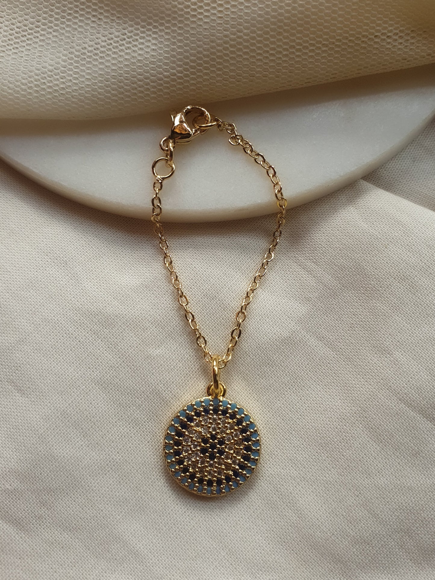 Round Evileye Watch Charm