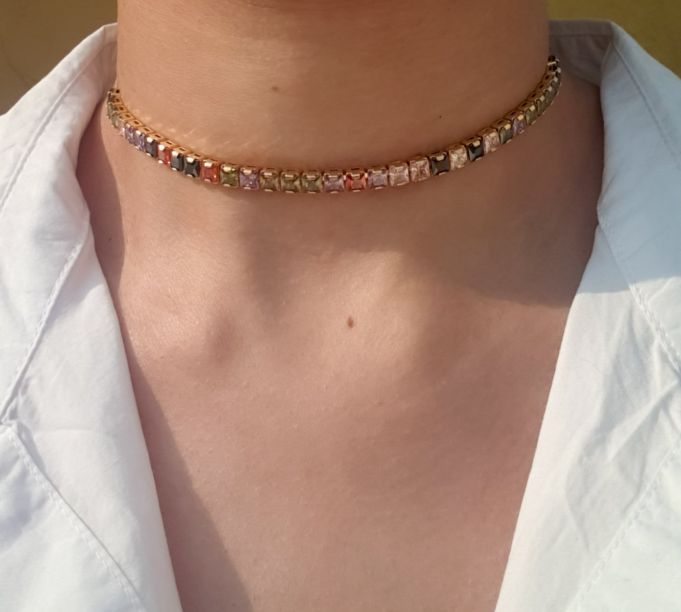 Gold Multi Color Choker