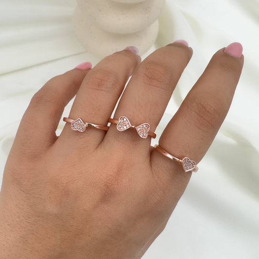 Yessi Heart Ring (Set of 3)