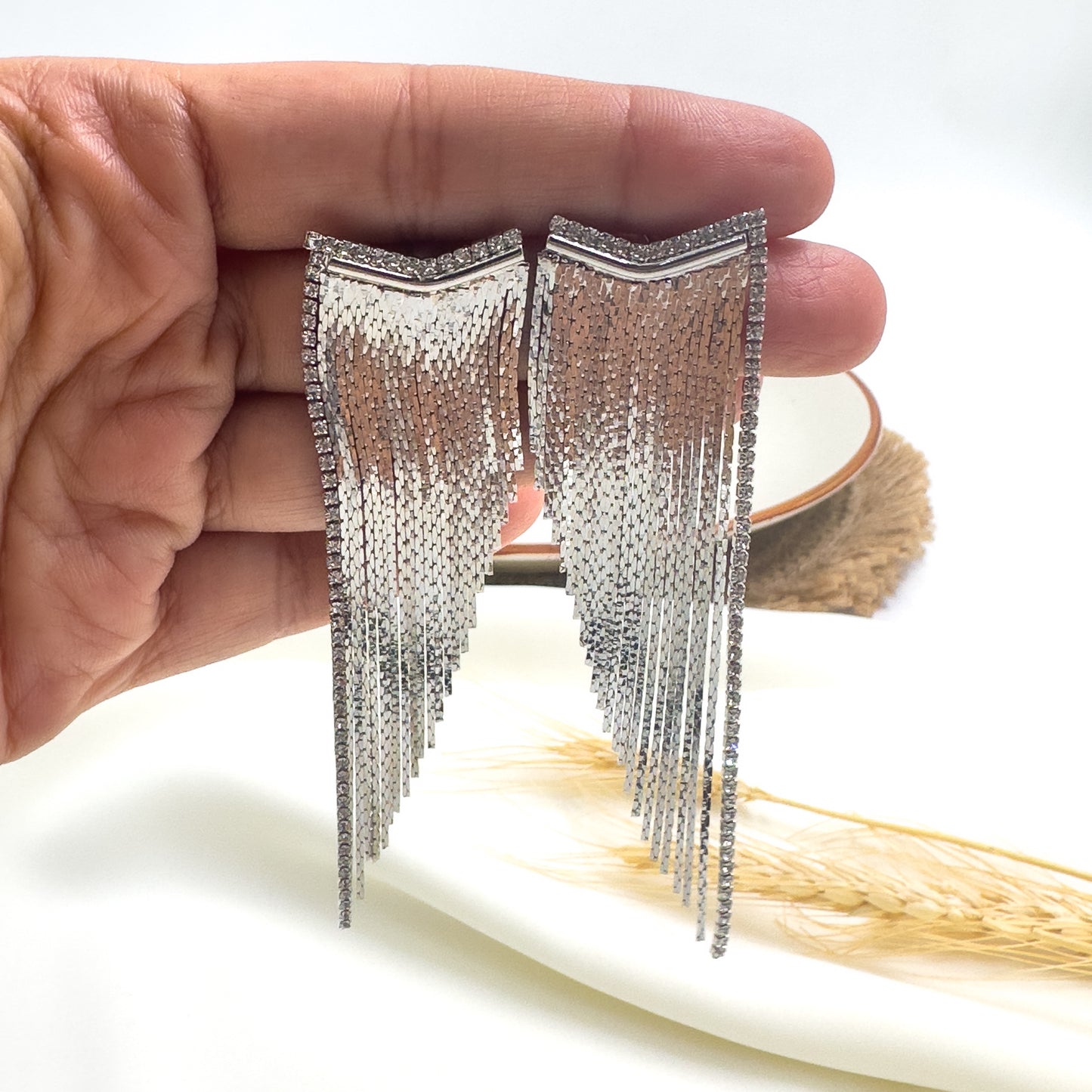 Crystal Mila Earrings (Silver)