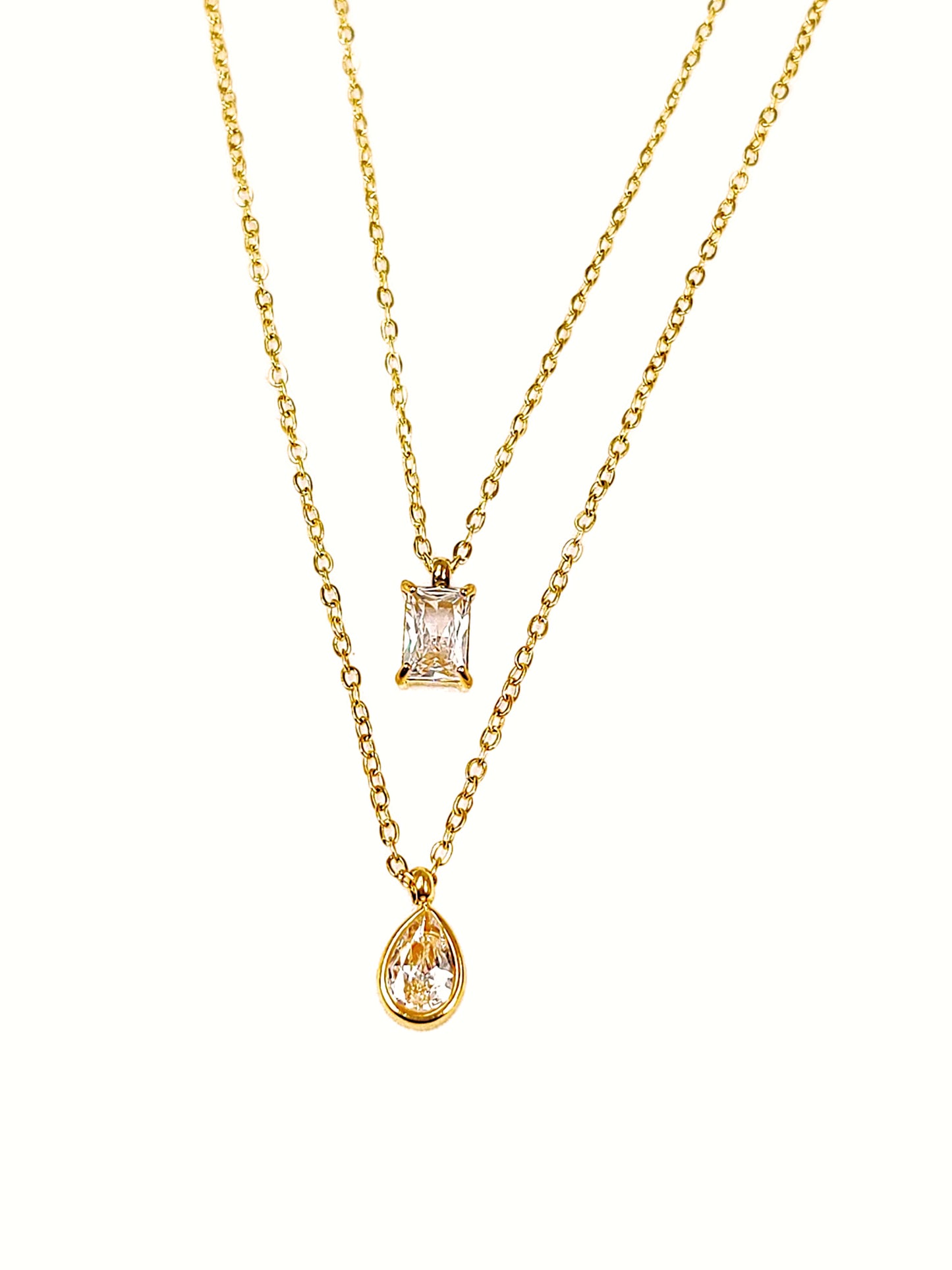 Two Layered Diamond Necklace