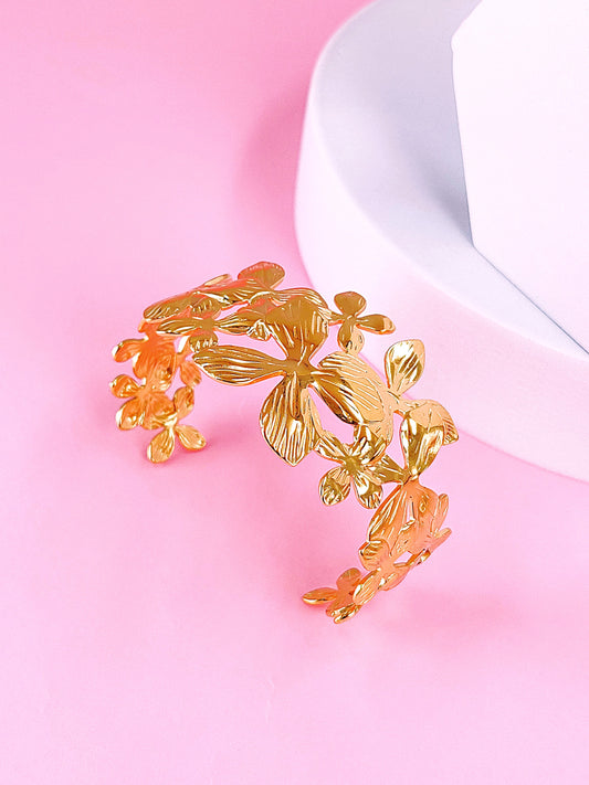 Saffron Flower Cuff Bracelet