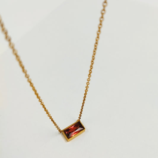 Maroon Lava Necklace