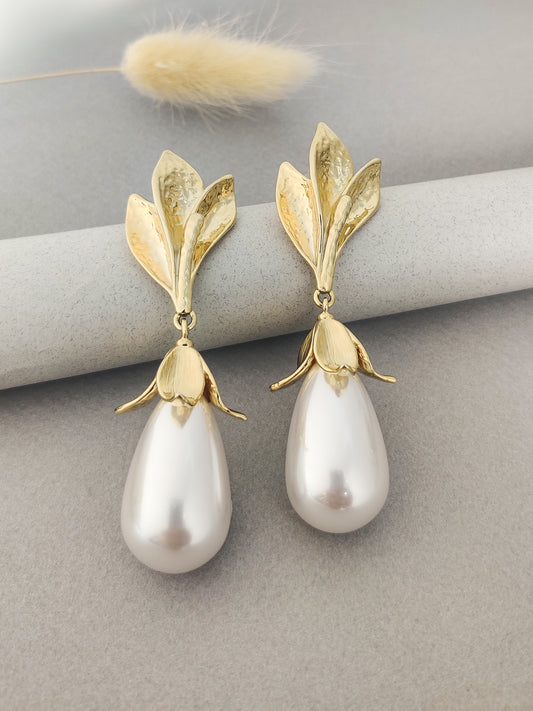 Silver Gourd Drops Earring