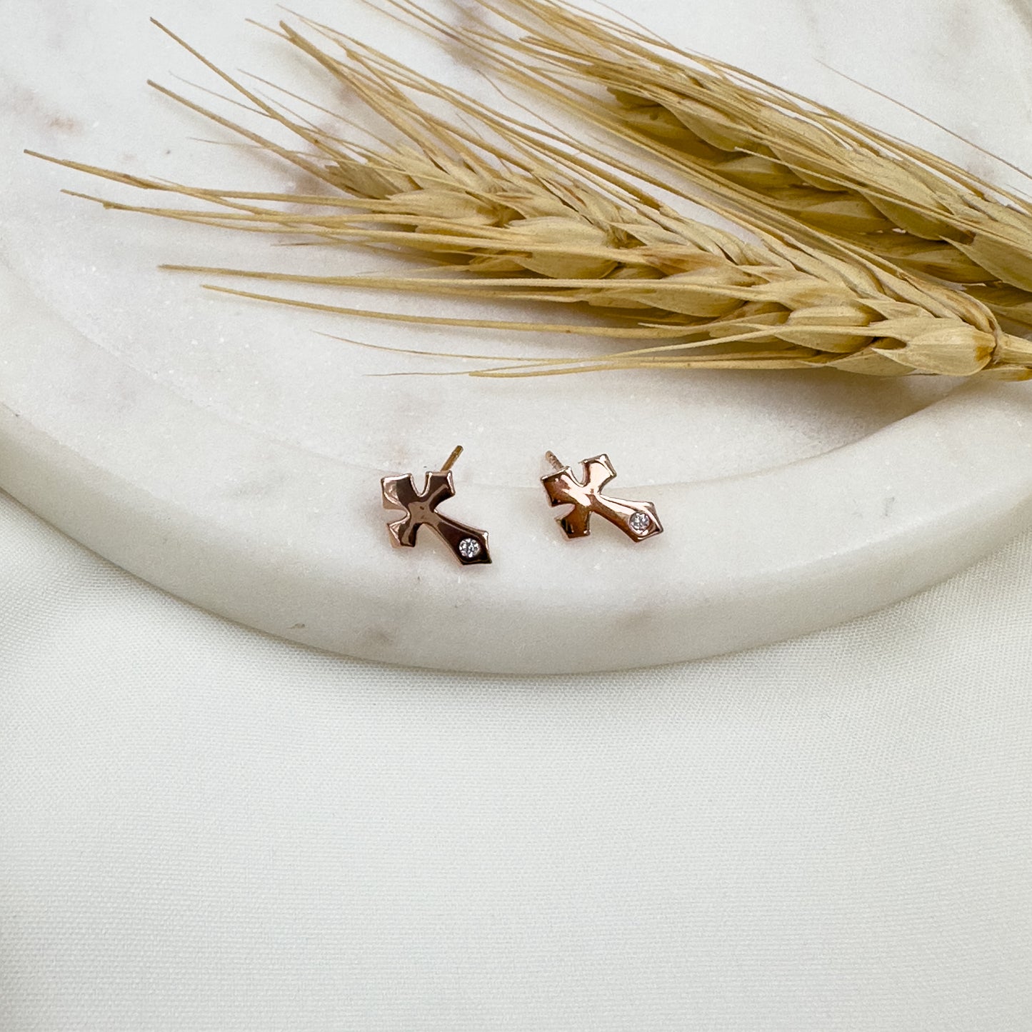 Dainty Cross Earrings