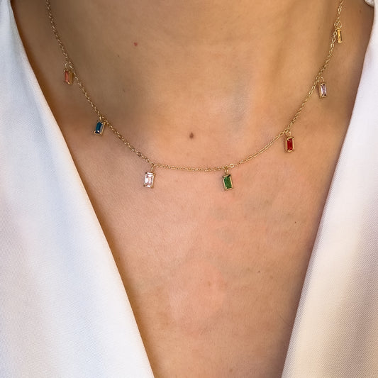 Selena Multi Crystal Necklace