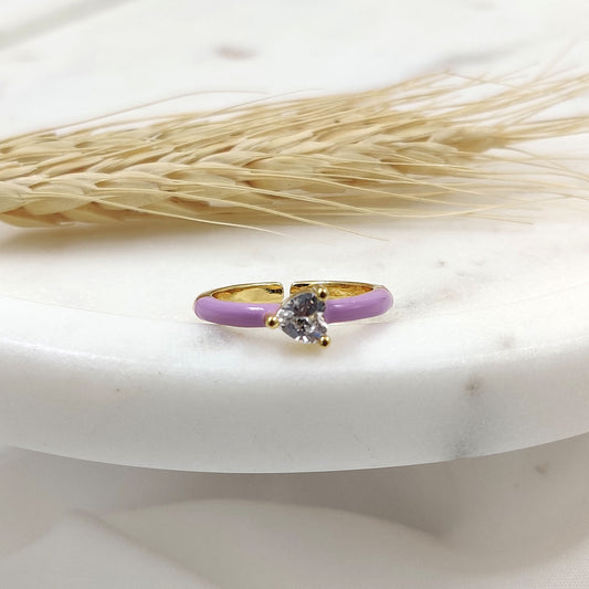 Susie Heart Ring ( Lavender )