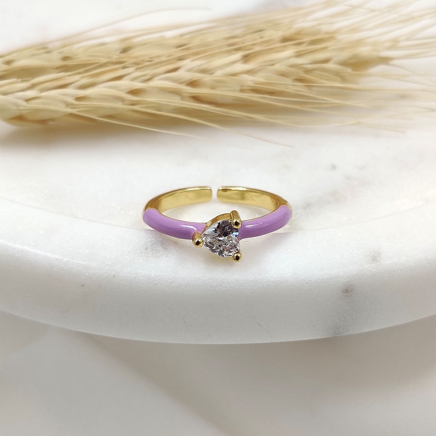 Susie Heart Ring ( Lavender )