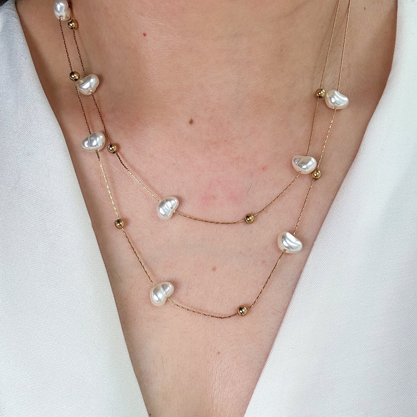 Nancy Pearl Layered Necklace