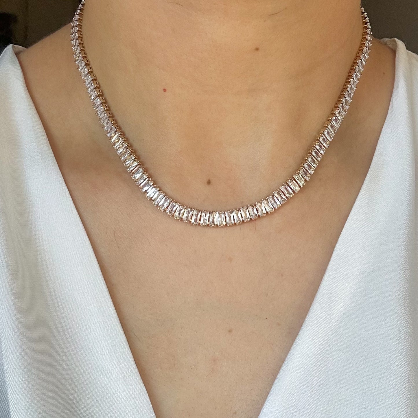 Baguette Diamond Necklace