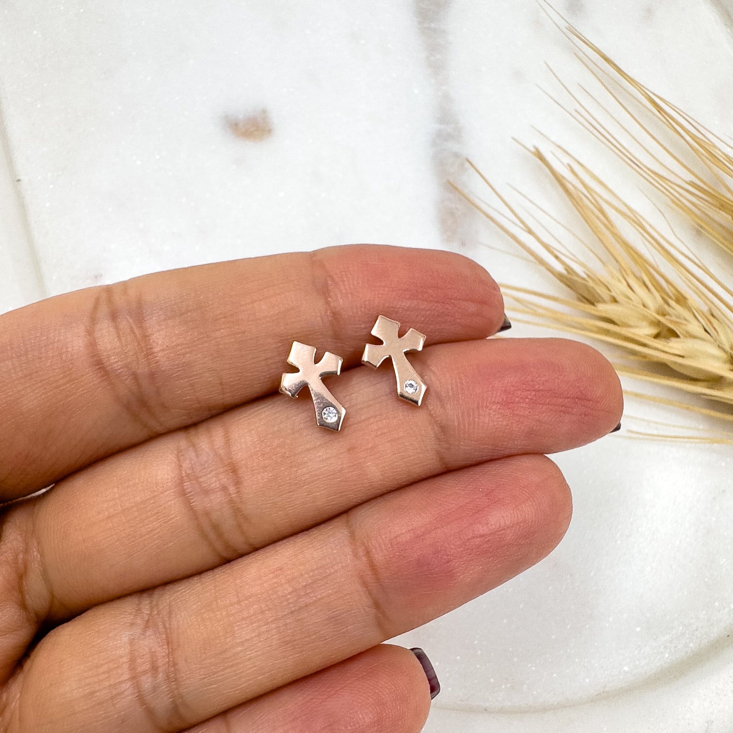 Dainty Cross Earrings