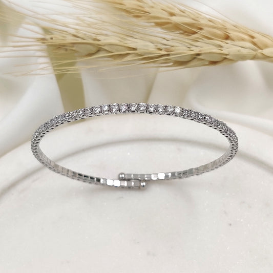 Flexible Crystal Bracelet Band (Silver)