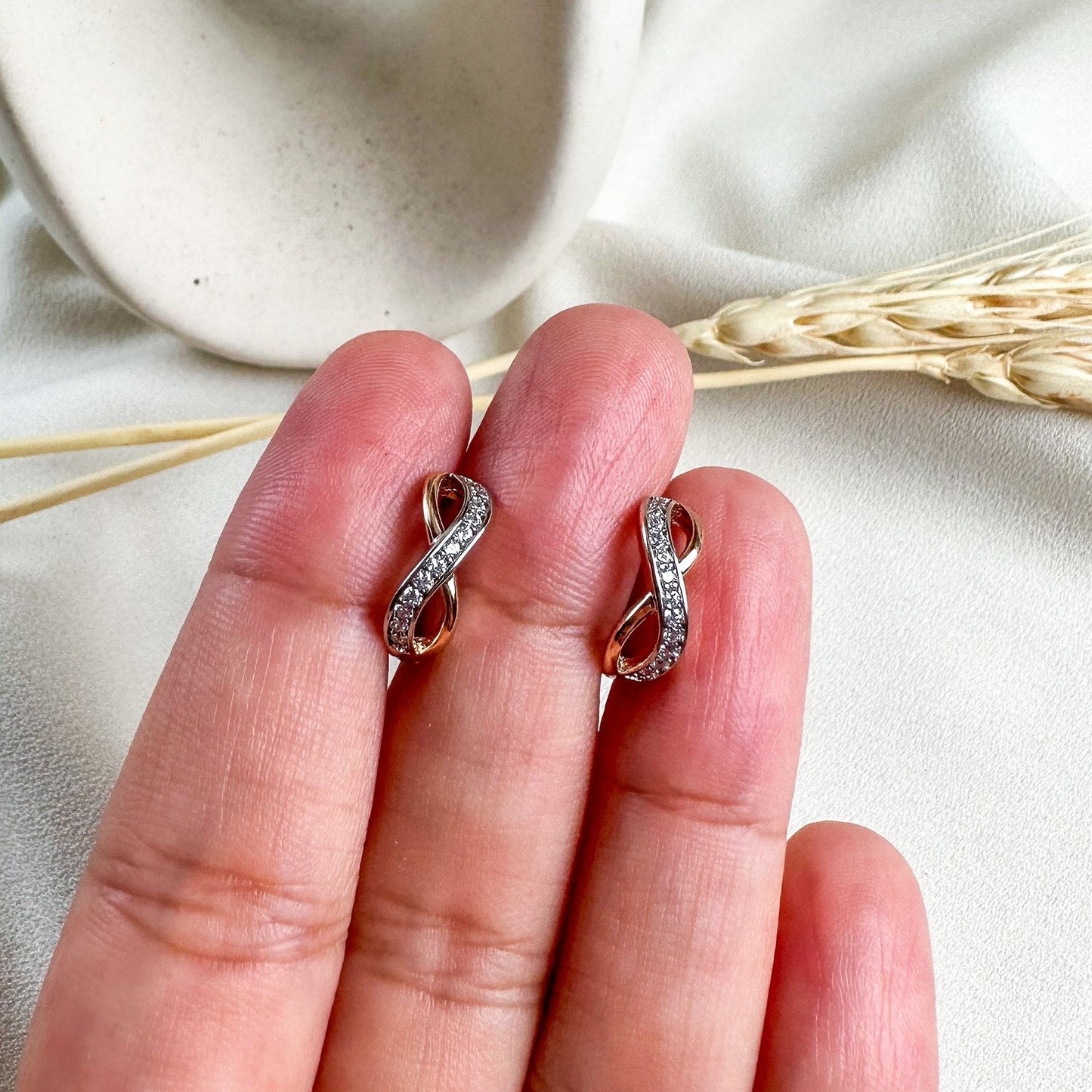 Infinity Huggie Hoops