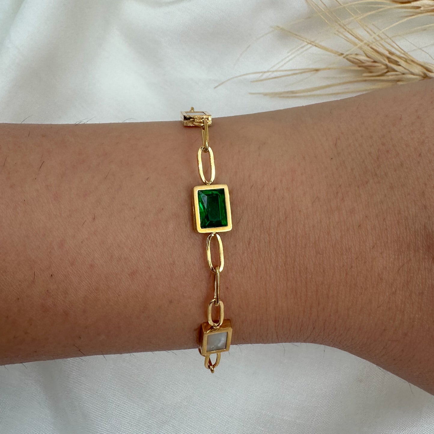 Emerald Link Bracelet