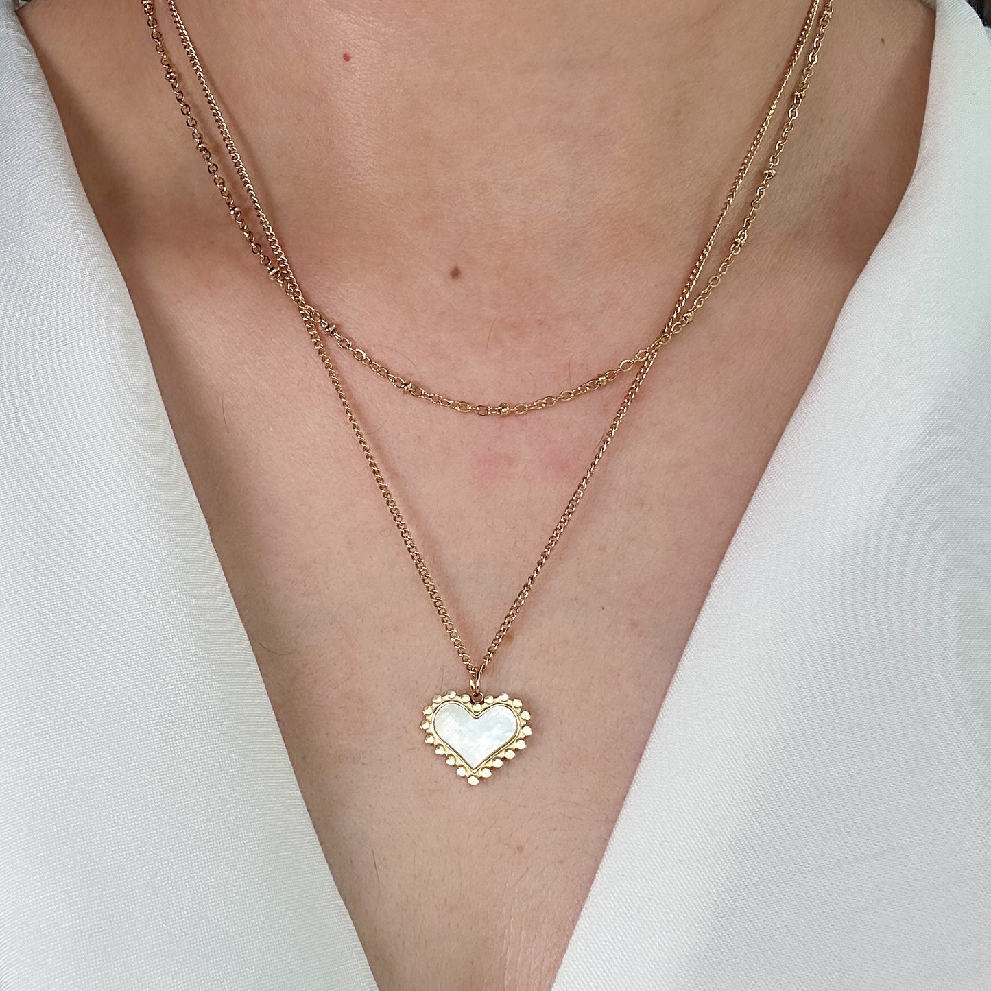 Kimmy Heart Layered Necklace