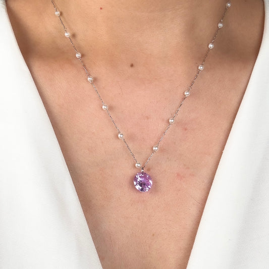 Amali Crystal Pearl Necklace