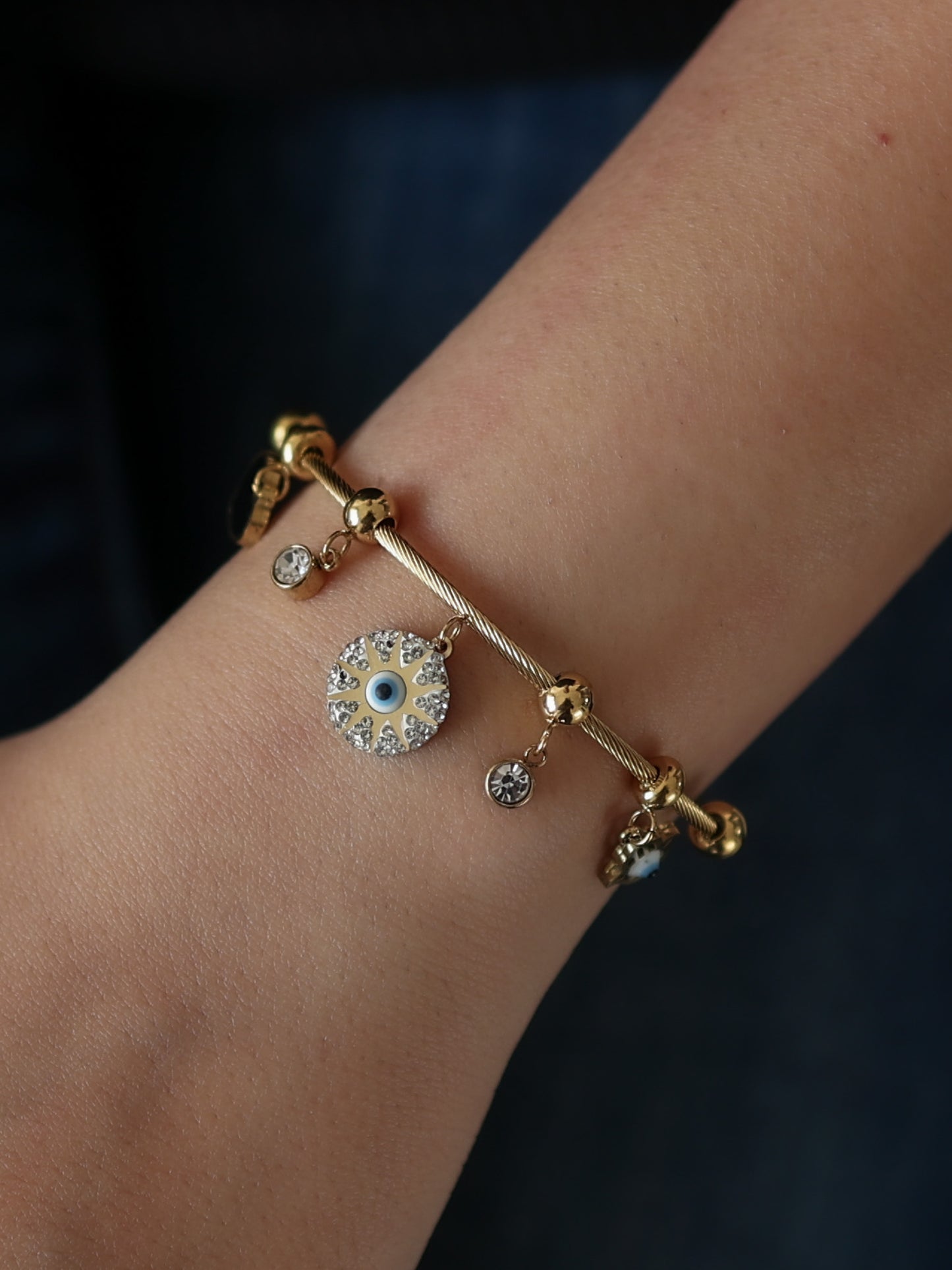 Alena Eye Charm Cuff