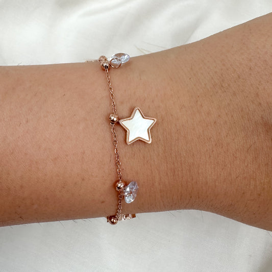 Stevie Star Charm Bracelet (Rose Gold)