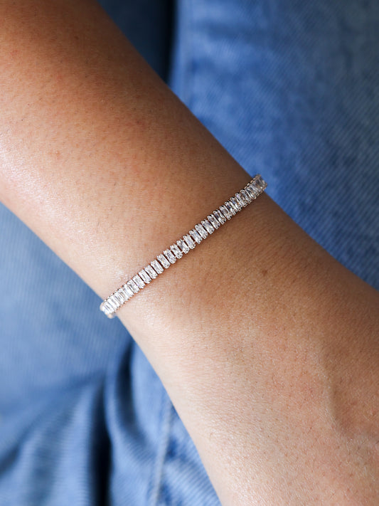 Baguette Tennis Bracelet (Rose Gold)