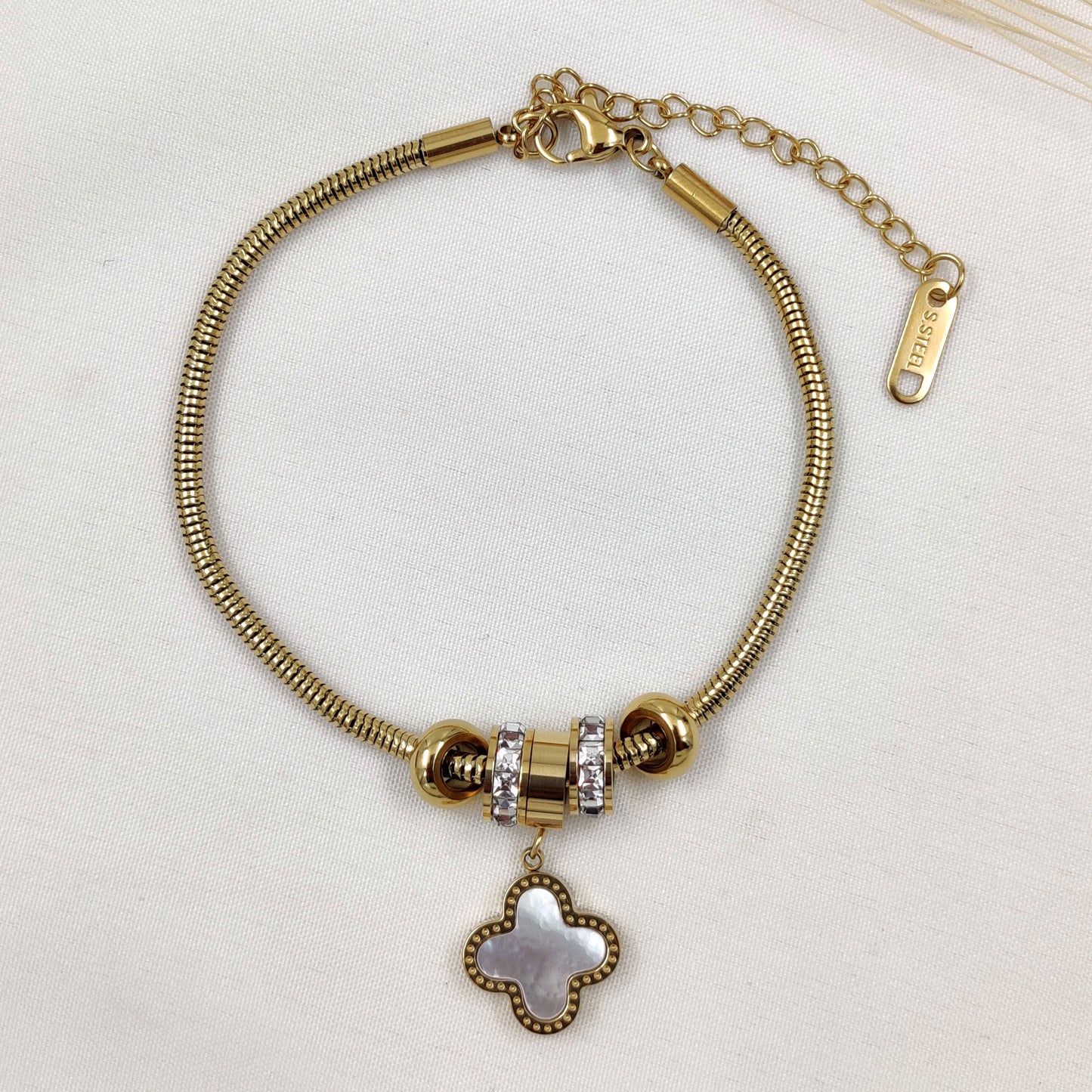 Reversible Clover Charm Bracelet