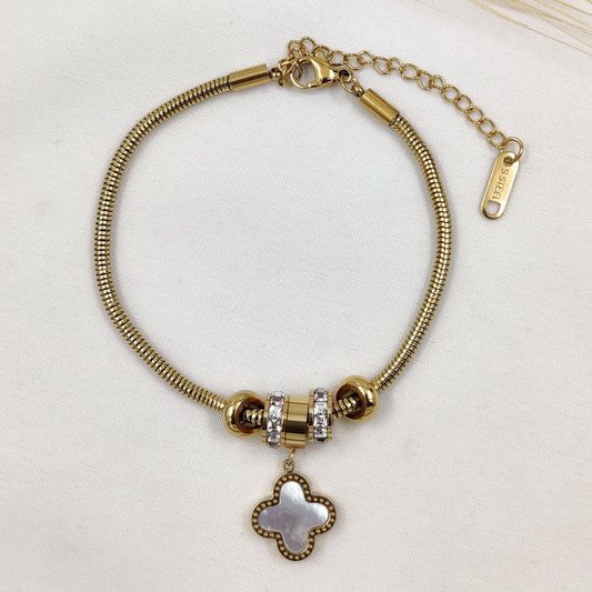 Reversible Clover Charm Bracelet