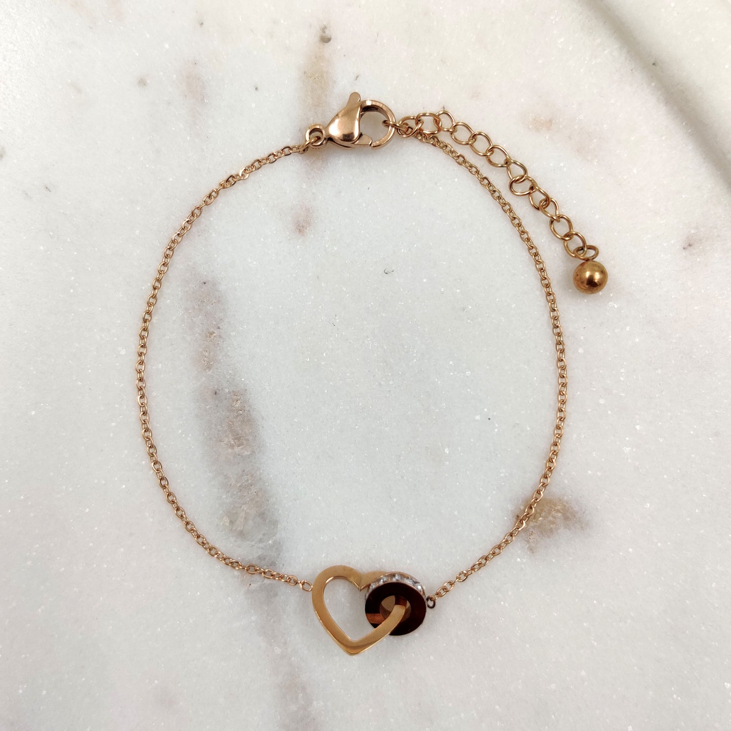 Interlock Heart Bracelet