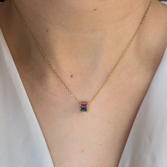 Rainbow Ring Necklace