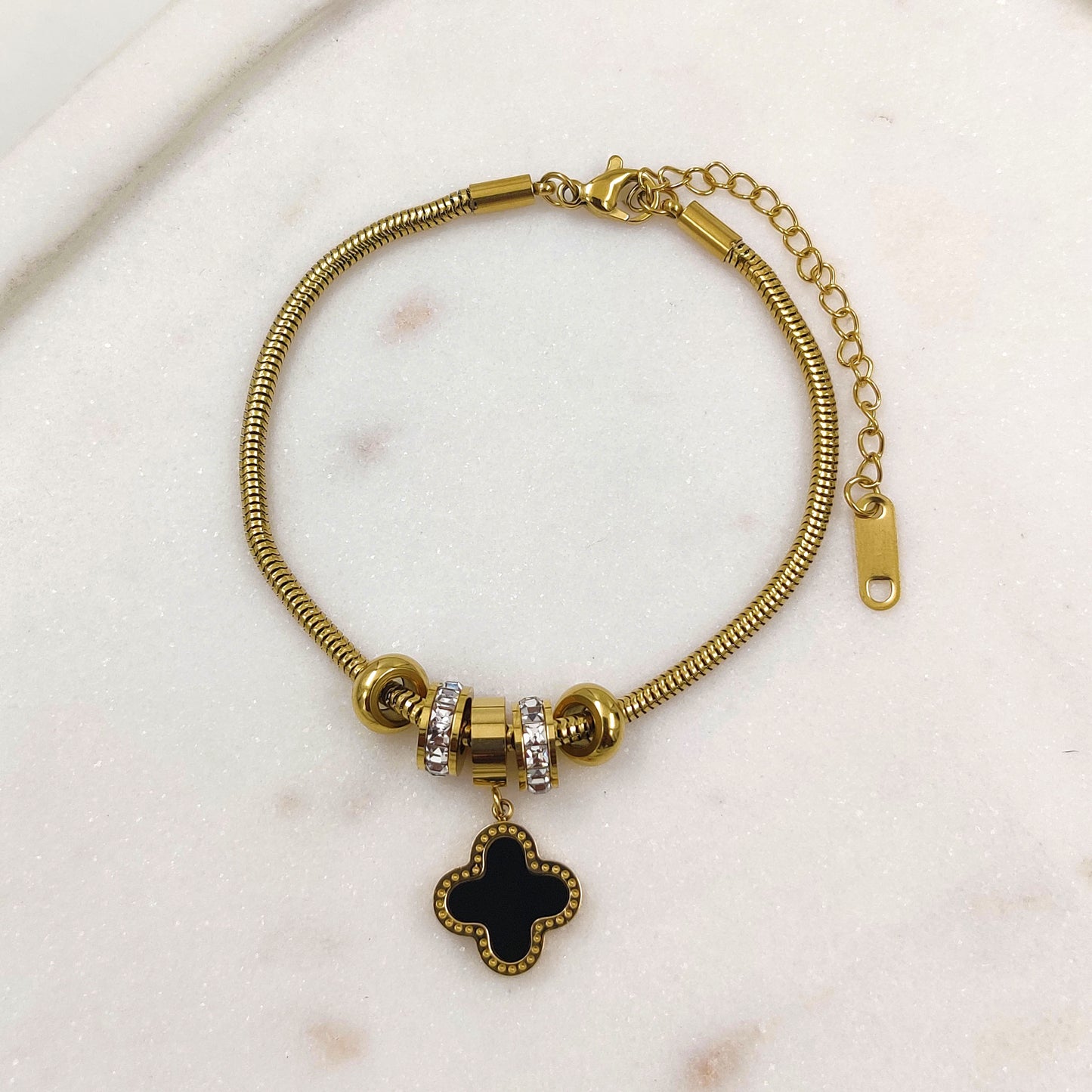 Reversible Clover Charm Bracelet