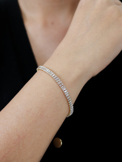Baguette Tennis Bracelet (Gold)