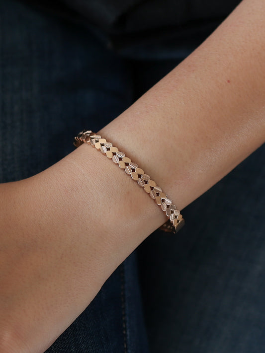 Braided Beauty Bracelet Band(Rose gold)