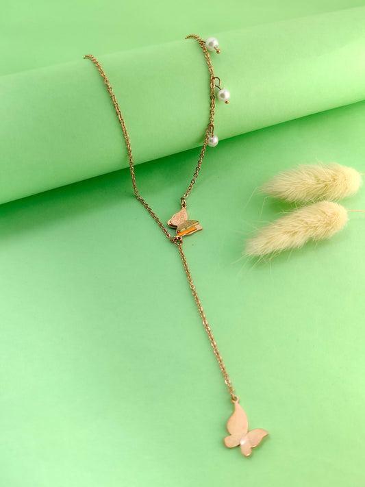 Butterfly Drop Necklace