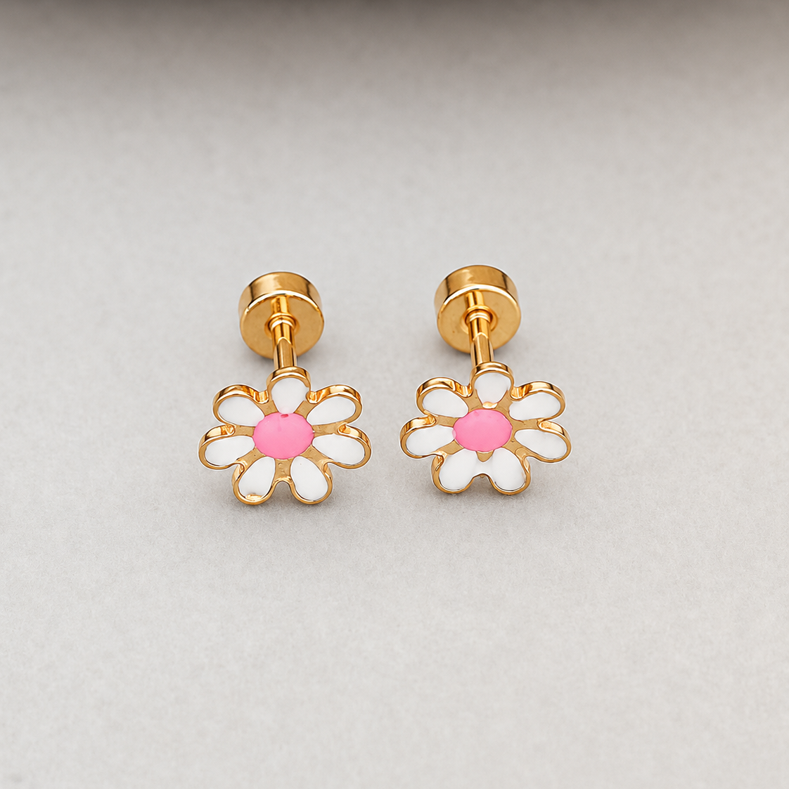 Daisy Piercing Studs (white)