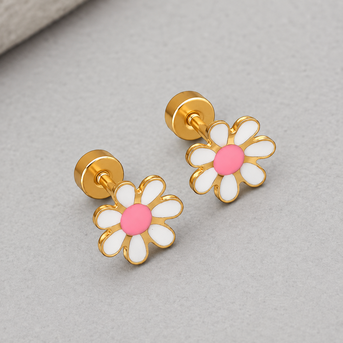 Daisy Piercing Studs (white)