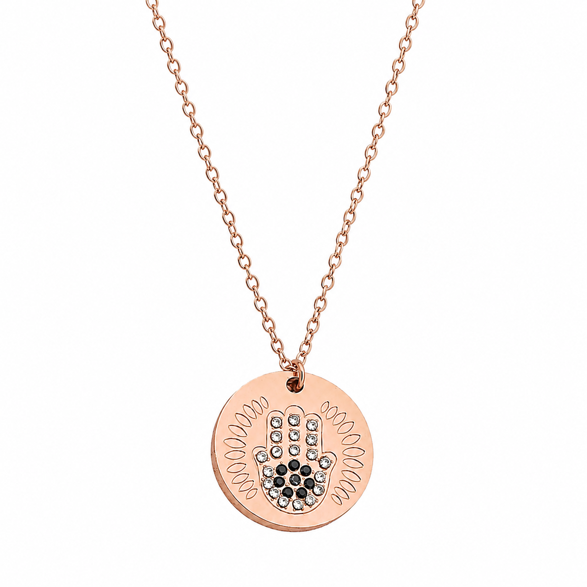 Hamsa Coin Necklace