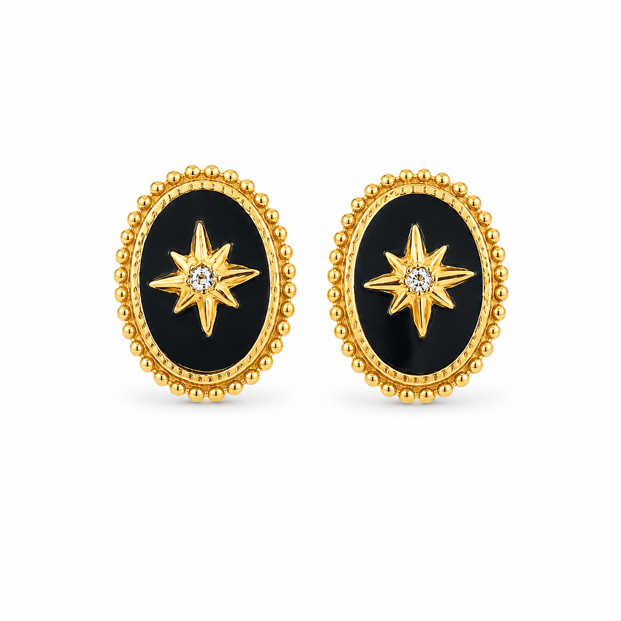 Black Emery Earrings