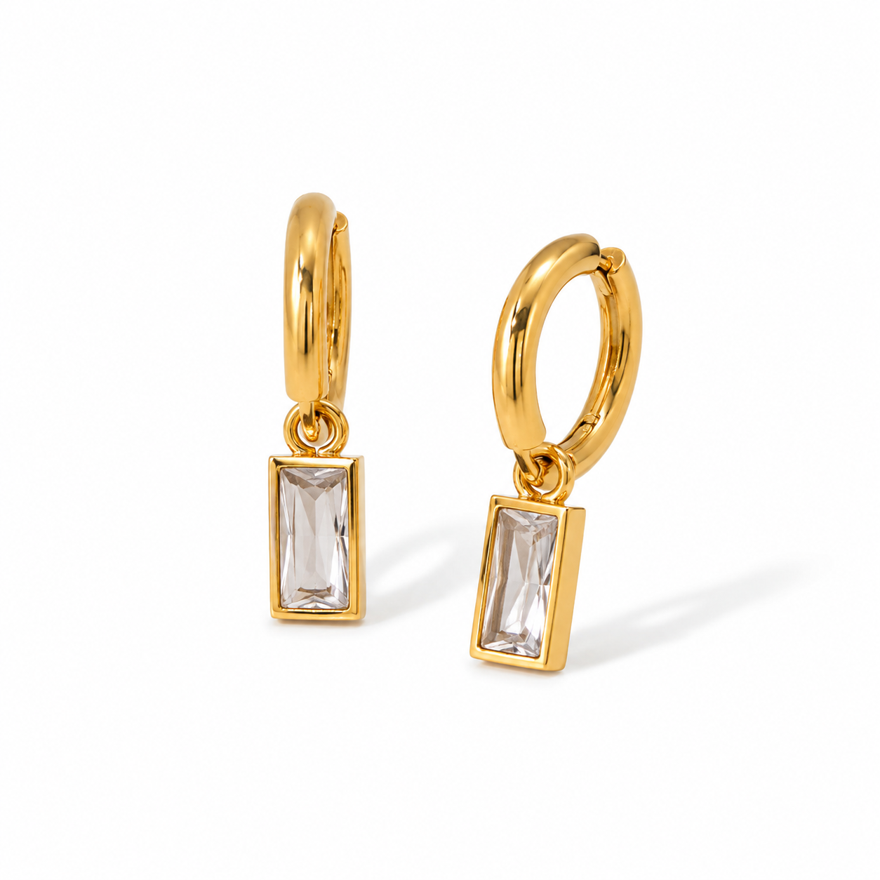 Macie Crystal Drop Hoops